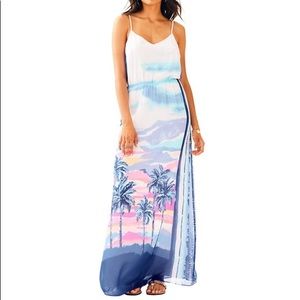NWT LP Deanna Maxi, Palm Sunset Engineered